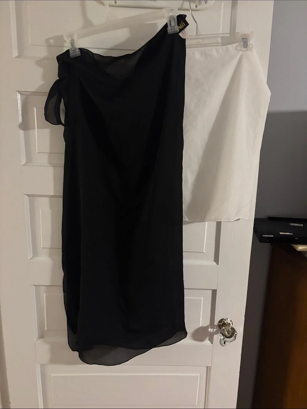 Classic Black and White Women's Skirt Sheer Cover Ups